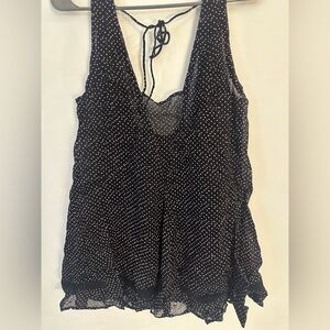 Free People Black and White Polka Dot Camisole NWT!!